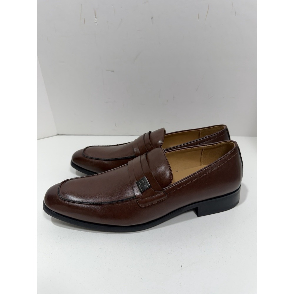 Calvin Klein Jameson Loafers Brown Slip-On Dress Shoes CMJIMNON-R Size 7.5 Men's